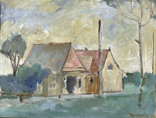 Wilhelm Oesterle : Hof in Brandenburg, 1926. 