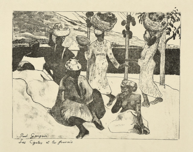Paul Gauguin : Les Cigales et les Fourmis - Souvenir de la ..., 1889. Auflage Ambroise Vollard nach 1900. 