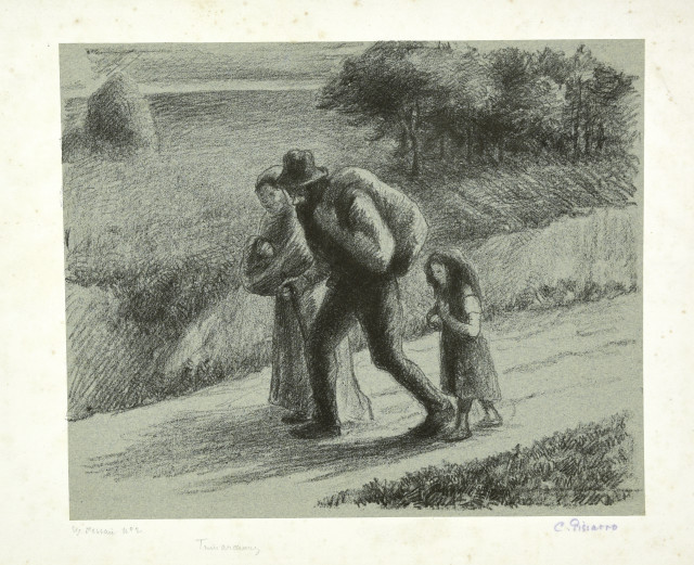 Camille Pissarro : Les Trimardeurs, 1896. 