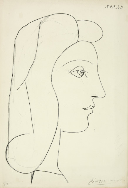 Pablo Picasso : Profil de femme, 26. März 1947. 