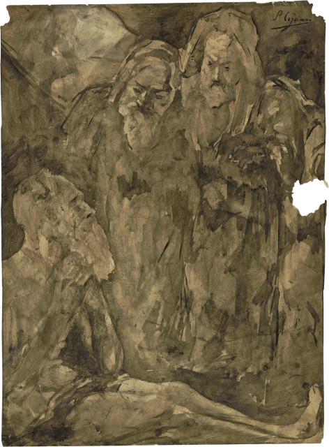 Paul Cézanne : Hiob und seine Freunde - Job et ses Amis - ..., 1864-1867. 
