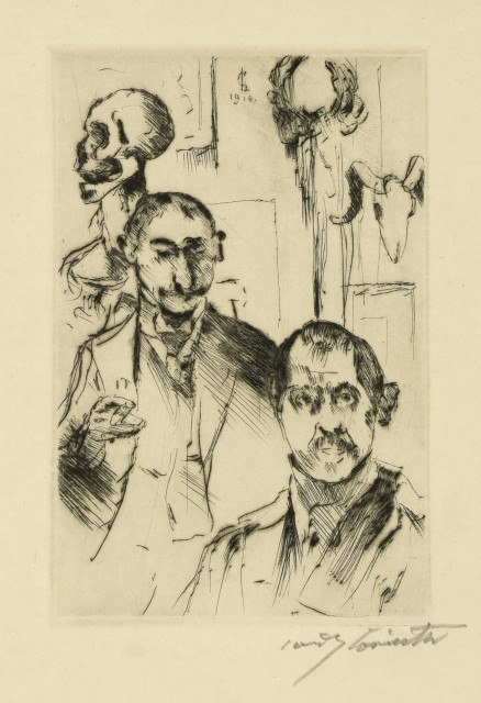 Lovis Corinth : Doppelbildnis mit Skelett, 1916. 