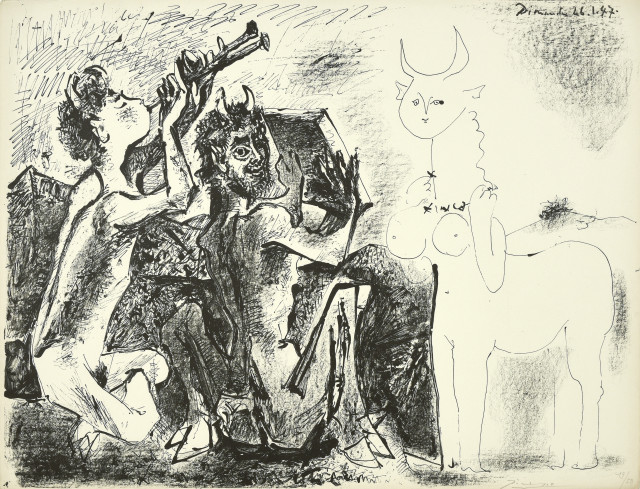 Pablo Picasso : Les Faunes et la centauresse, 26. Januar 1947. 