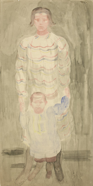 Otto Meyer-Amden : Mutter mit Knabe, 1918-1925. 