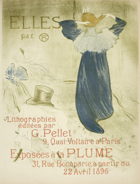 Henri de Toulouse-Lautrec  : Elles - Plakat für die Ausstellung von  ..., 1896. 
