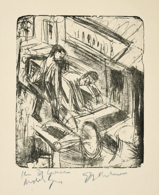 Ernst Ludwig Kirchner : Bauarbeiter, 1920. 