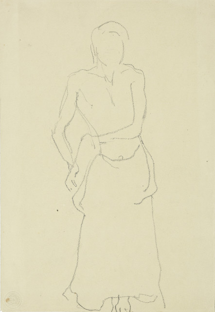 Giovanni Giacometti : Skizze einer stehenden Frau, Um 1910. 