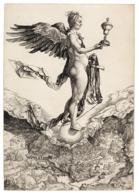 Albrecht Dürer  : Nemesis - Das grosse Glück , Um 1501 