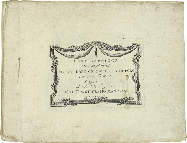 Giovanni Battista Tiepolo : Vari Capricci, 1739-1743 - Ausgabe 1785 