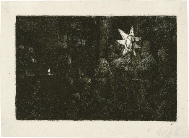 Rembrandt Harmensz. van Rijn : Der Dreikönigsabend, Um 1651 