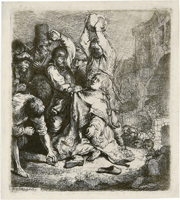 Rembrandt Harmensz. van Rijn : Die Steinigung des heiligen Stephanus, 1635 