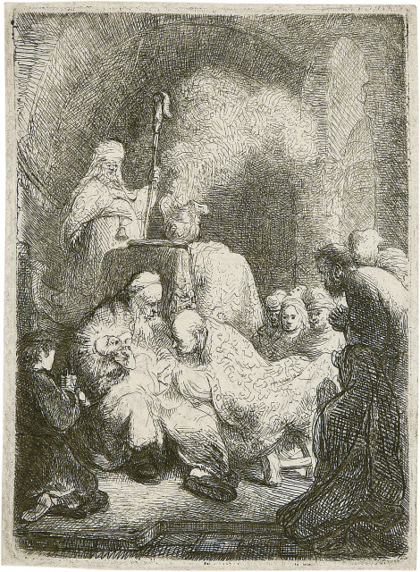 Rembrandt Harmensz. van Rijn : Die Beschneidung, kleine Fassung, Um 1630 