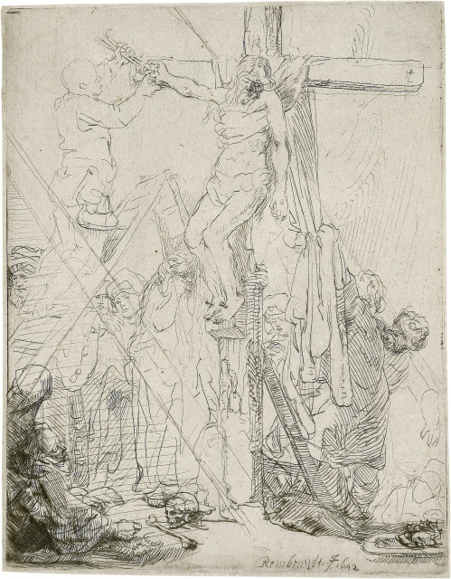 Rembrandt Harmensz. van Rijn  : Die Kreuzabnahme, Skizze , 1642 