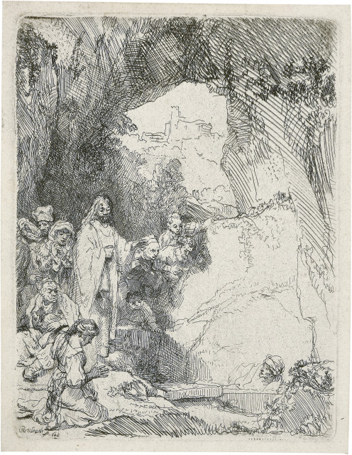 Rembrandt Harmensz. van Rijn : Die kleine Auferweckung des Lazarus, 1642 