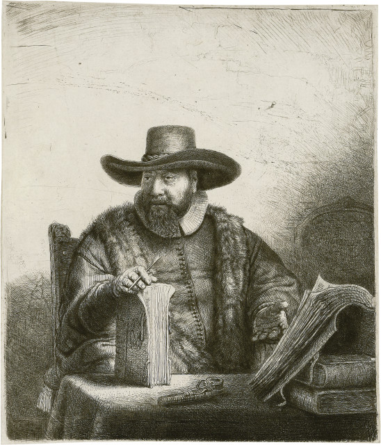 Rembrandt Harmensz. van Rijn  : Cornelis Claesz. Anslo, Prediger , 1641 