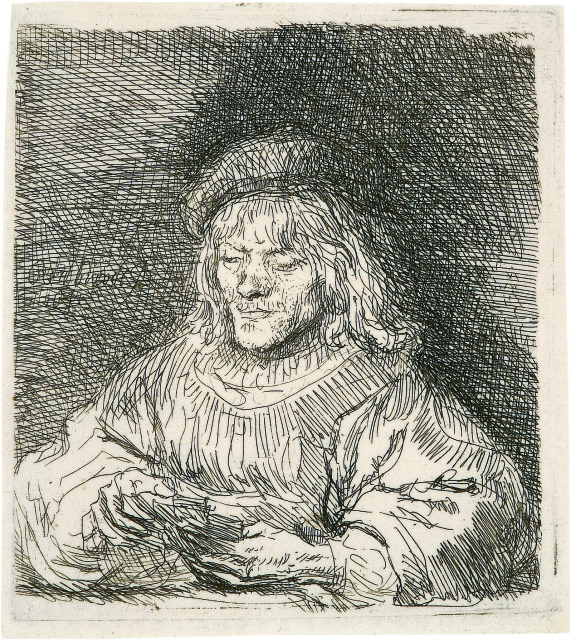 Rembrandt Harmensz. van Rijn : Der Kartenspieler, 1641 