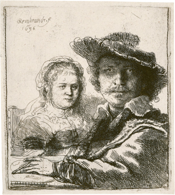 Rembrandt Harmensz. van Rijn : Rembrandt mit Saskia, 1636 