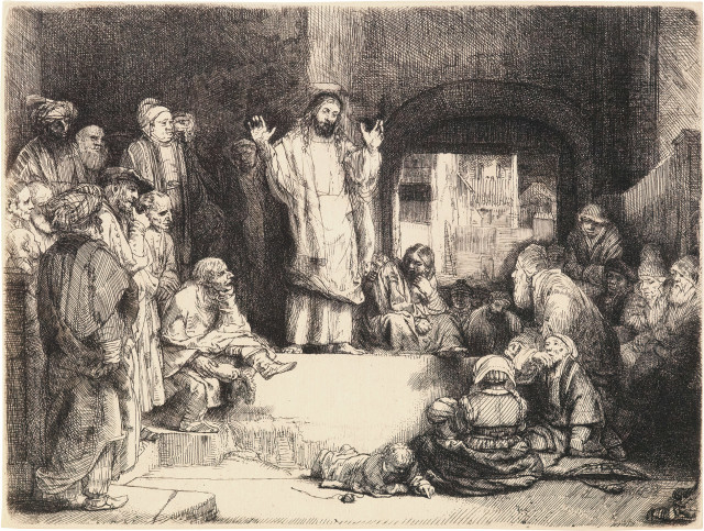 Rembrandt Harmensz. van Rijn : Christus lehrend, genannt 'La petite Tombe', Um 1657 