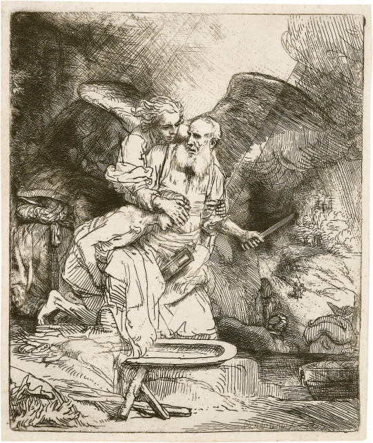 Rembrandt Harmensz. van Rijn  : Abrahams Opfer , 1655 