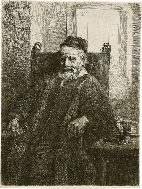 Rembrandt Harmensz. van Rijn  : Jan Lutma, Goldschmied , 1656 