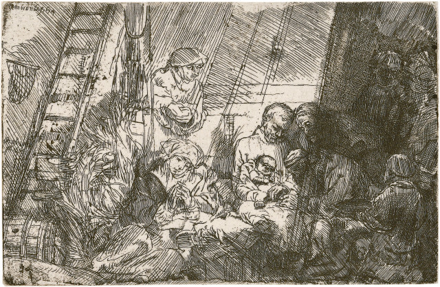 Rembrandt Harmensz. van Rijn  : Die Beschneidung (im Breitformat) , 1654 