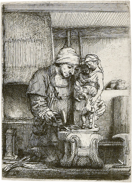 Rembrandt Harmensz. van Rijn : Der Goldschmied - Kopie, 1655 