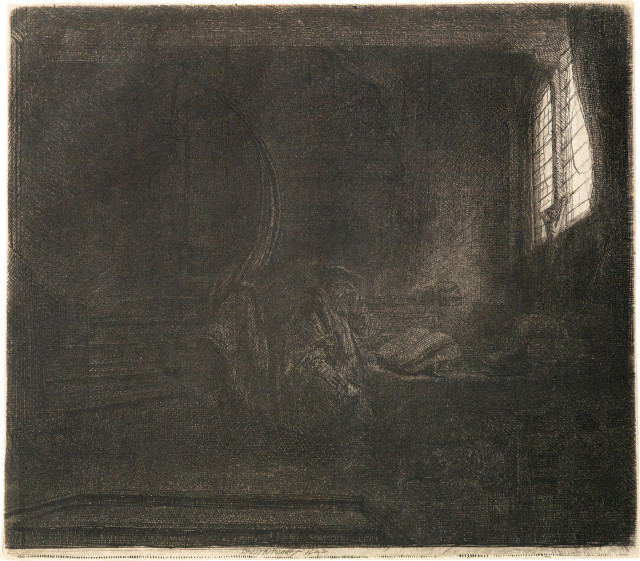 Rembrandt Harmensz. van Rijn : Der heilige Hieronymus im Zimmer, 1642 