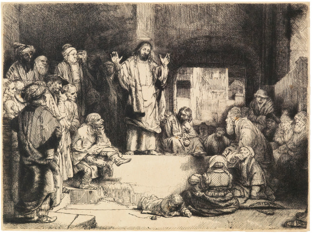 Rembrandt Harmensz. van Rijn : Christus lehrend, genannt 'La petite Tombe', Um 1657 