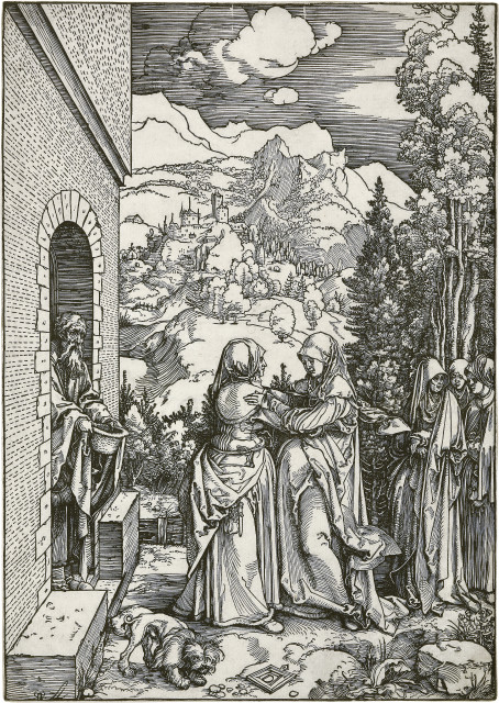 Albrecht Dürer  : Die Heimsuchung - Maria und Elisabeth , 1503-1504 