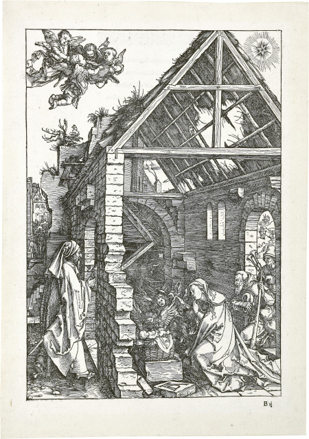Albrecht Dürer : Die Geburt Christi - Anbetung der Hirten, 1502-1503 