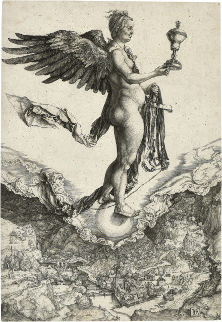 Albrecht Dürer : Nemesis - Das grosse Glück, Um 1501 