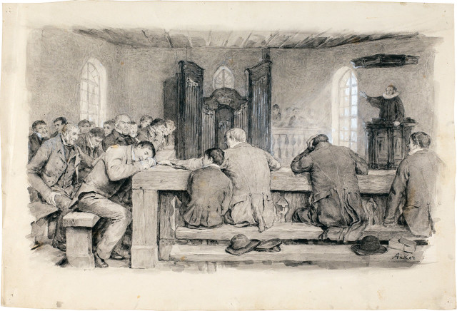 Albert Anker  : Felix - Der Träumer , 1890er Jahre 