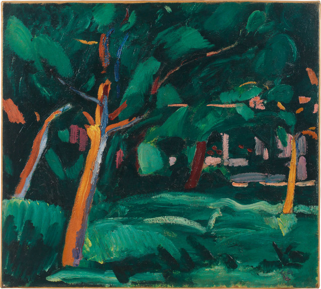 Cuno Amiet  : Unter Bäumen , 1914 