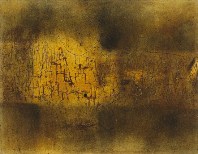 Antoni Tàpies  : Painting on Glossy Paper , 1956 