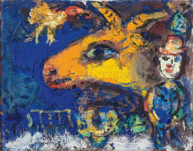 Marc Chagall : Le profil du bouc jaune, Um 1962 