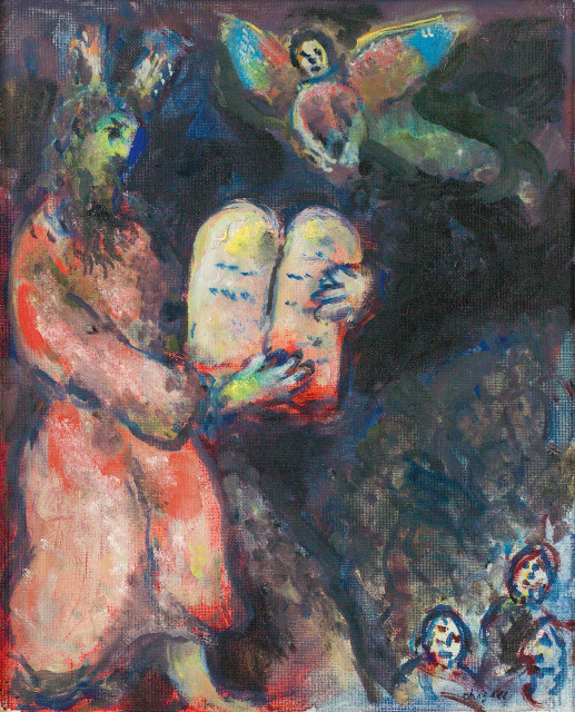 Marc Chagall : Moïse et les tables de la Loi, 1975 