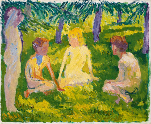 Giovanni Giacometti  : Bambini nel bosco - Kinder im Wald (Kleine  ..., 1909 