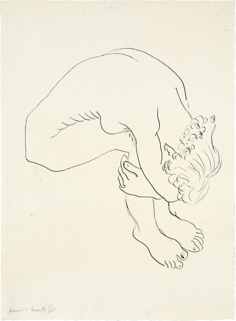 Henri Matisse : Nu assis, courbé sur les genoux, Um 1920 