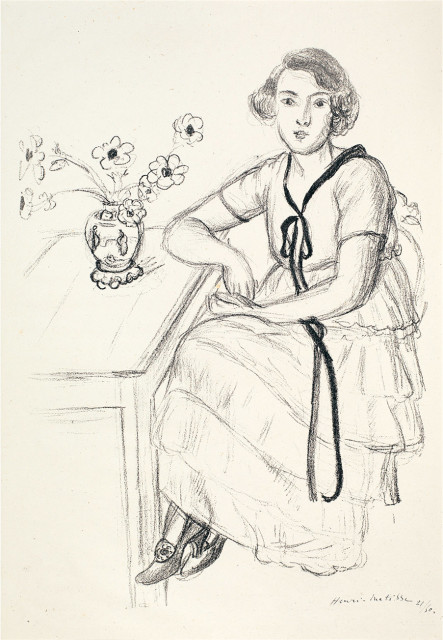 Henri Matisse : La Robe jaune au ruban noir, 1922 