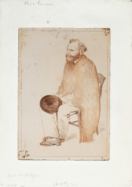 Edgar Degas : Manet assis, tourné à gauche - Manet ..., 1864-1865 