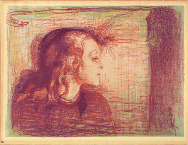 Edvard Munch  : Das kranke Mädchen - Das kranke Kind , 1896 