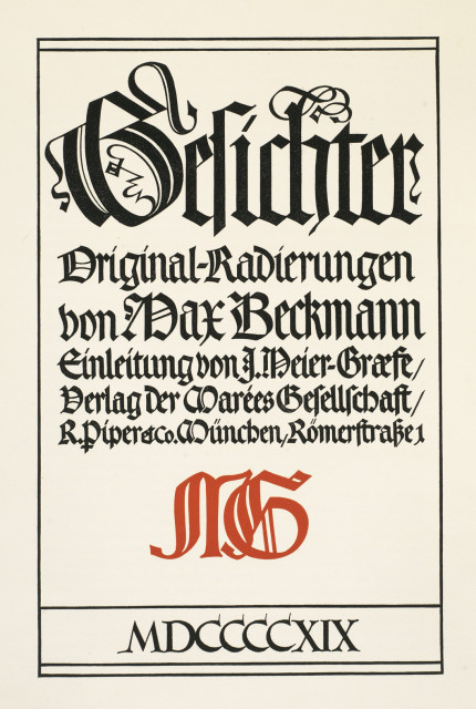 Max Beckmann : Gesichter - 19 Original-Radierungen [..., 1914-1918 