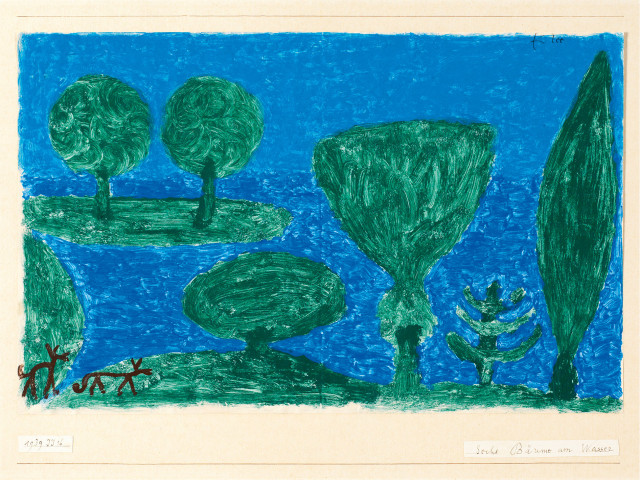 Paul Klee  : Sechs Bäume am Wasser , 1939 - Werknummer 1939.676 (1939 JJ 16) 