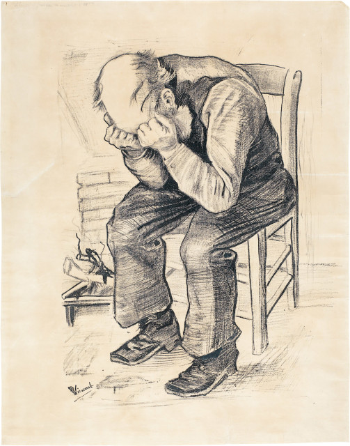Vincent van Gogh  : Vieil ouvrier pleurant - An der Schwelle der  ..., Den Haag, 26. - 27. November 1882 