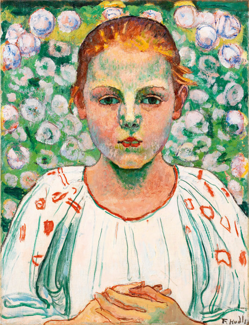 Ferdinand Hodler  : Im Garten - Mädchenbildnis - Bildnis Käthe  ..., 1904 