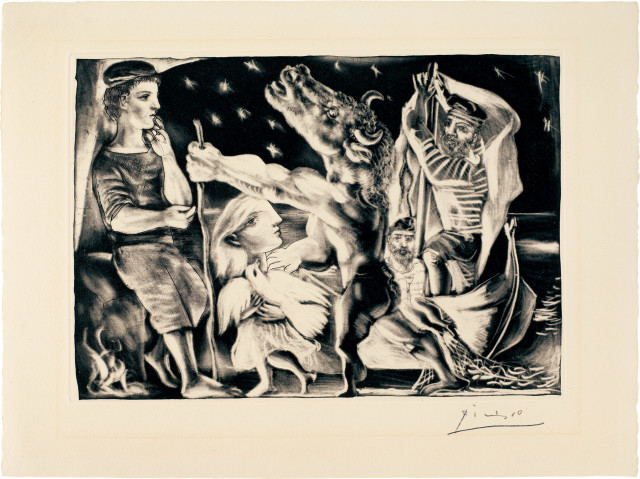 Pablo Picasso : Minotaure aveugle guidé par Marie-Thérèse ..., 1934-1935 