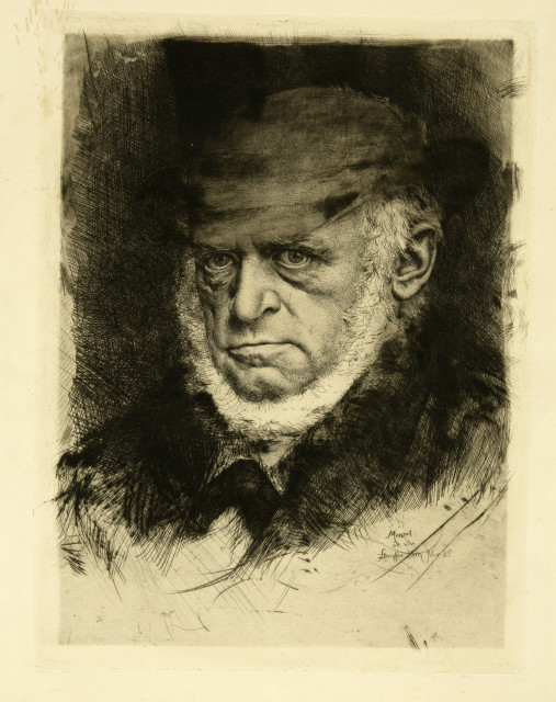 Karl Stauffer-Bern : Adolf Menzel, 1885 