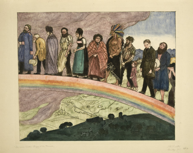 Albert Welti  : Der armen Sünder Einzug in den Himmel , 1903-1905 