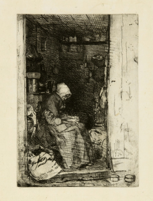 James Abbott McNeill Whistler  : La Vieille aux loques , 1858 