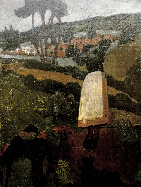Roger de La Fresnaye : Bretonnes devant le cimetière, 1909 